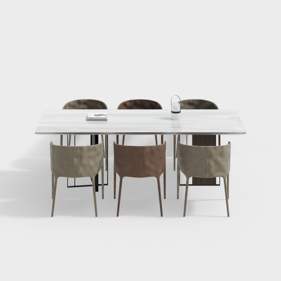 Современный обеденный стол и стулья