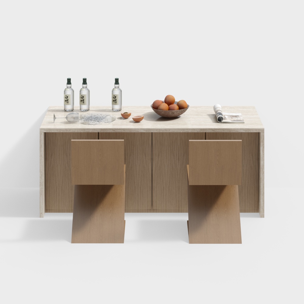 ชุดโต๊ะและเก้าอี้กินข้าวสไตล์วาบิ-ซาบิ