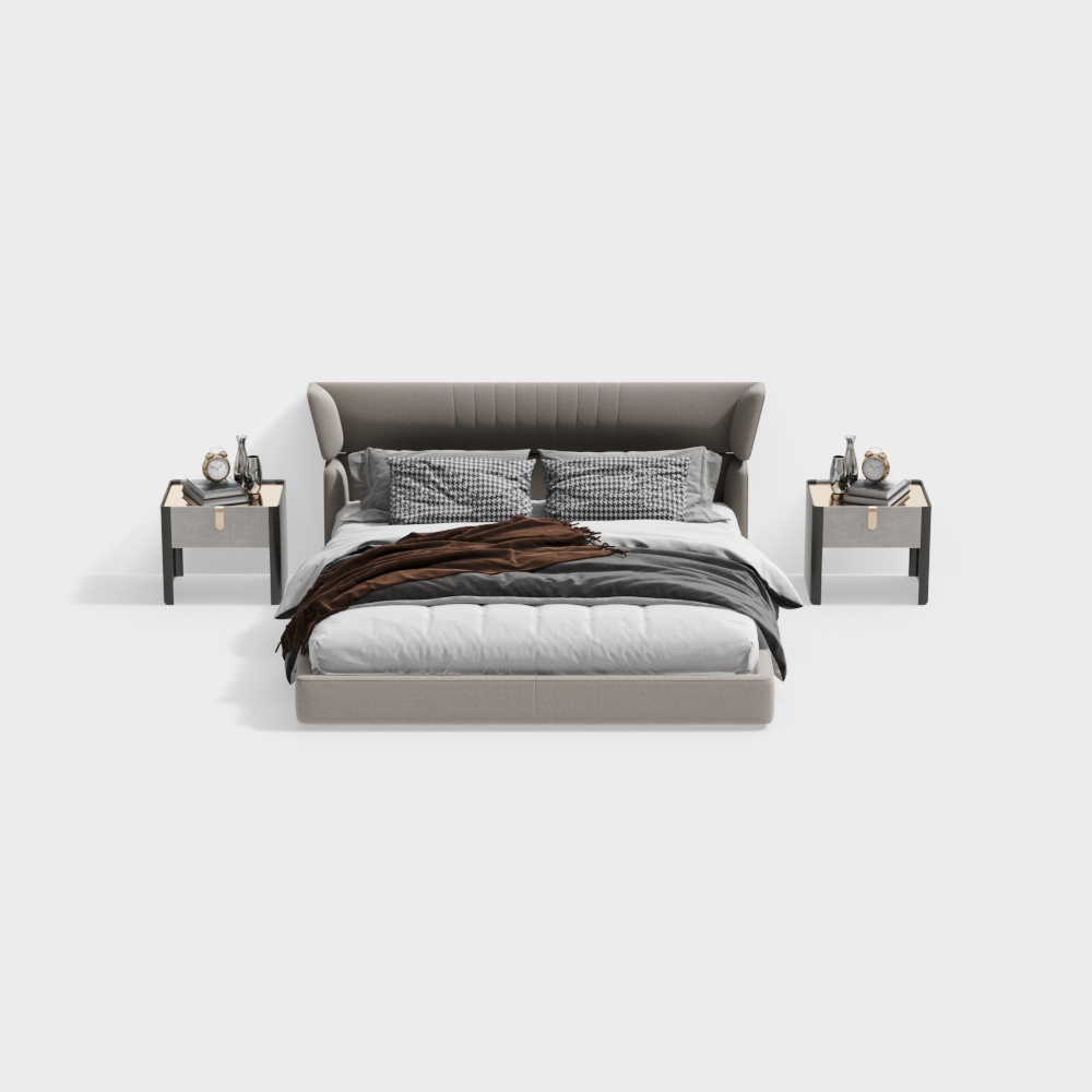 Ensemble de lit double moderne