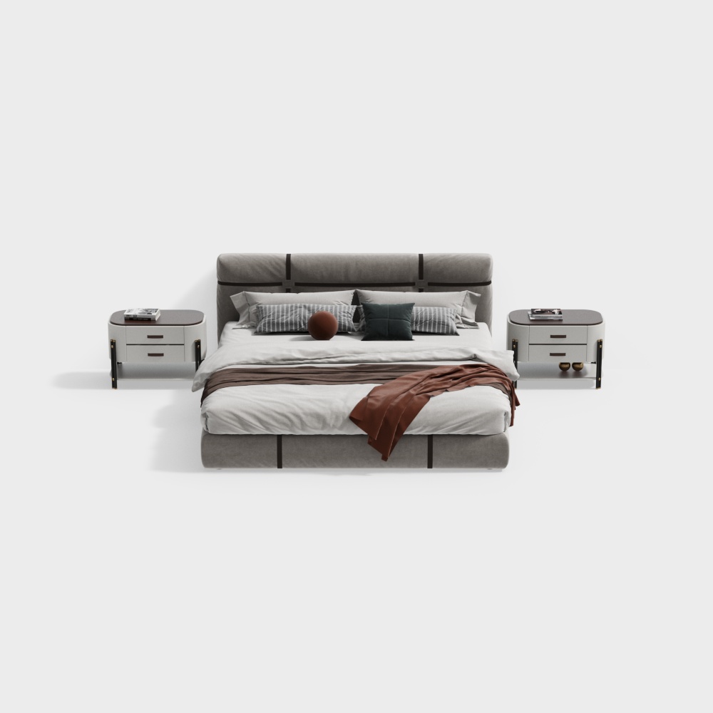 Ensemble de lit double moderne