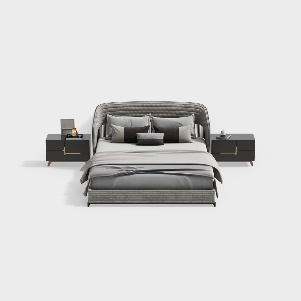 Ensemble de lit double moderne