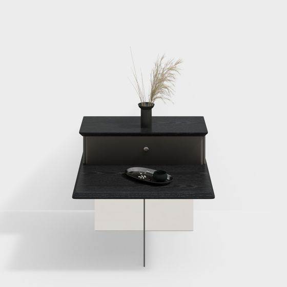 Elegant Floating Side Table 3D model for Modern Interiors