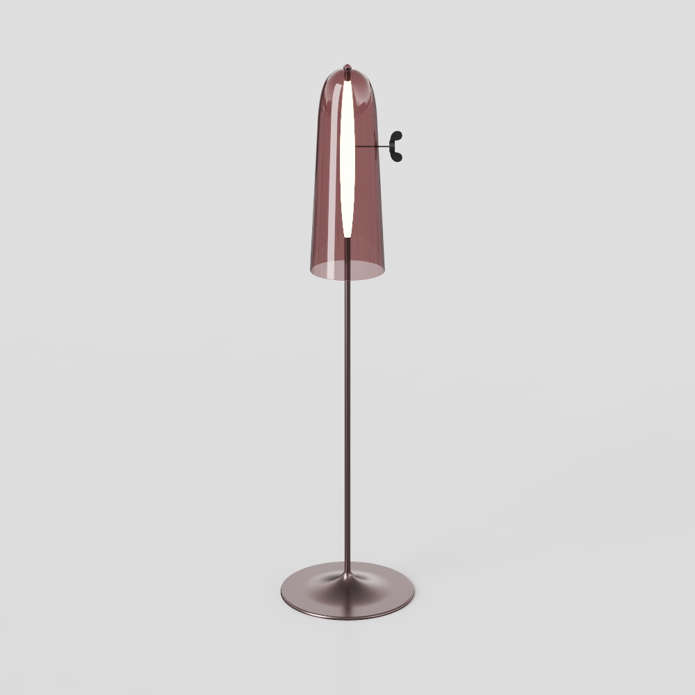 Elegant Floor Lamp 3D Model – Rose Gold Modern Design