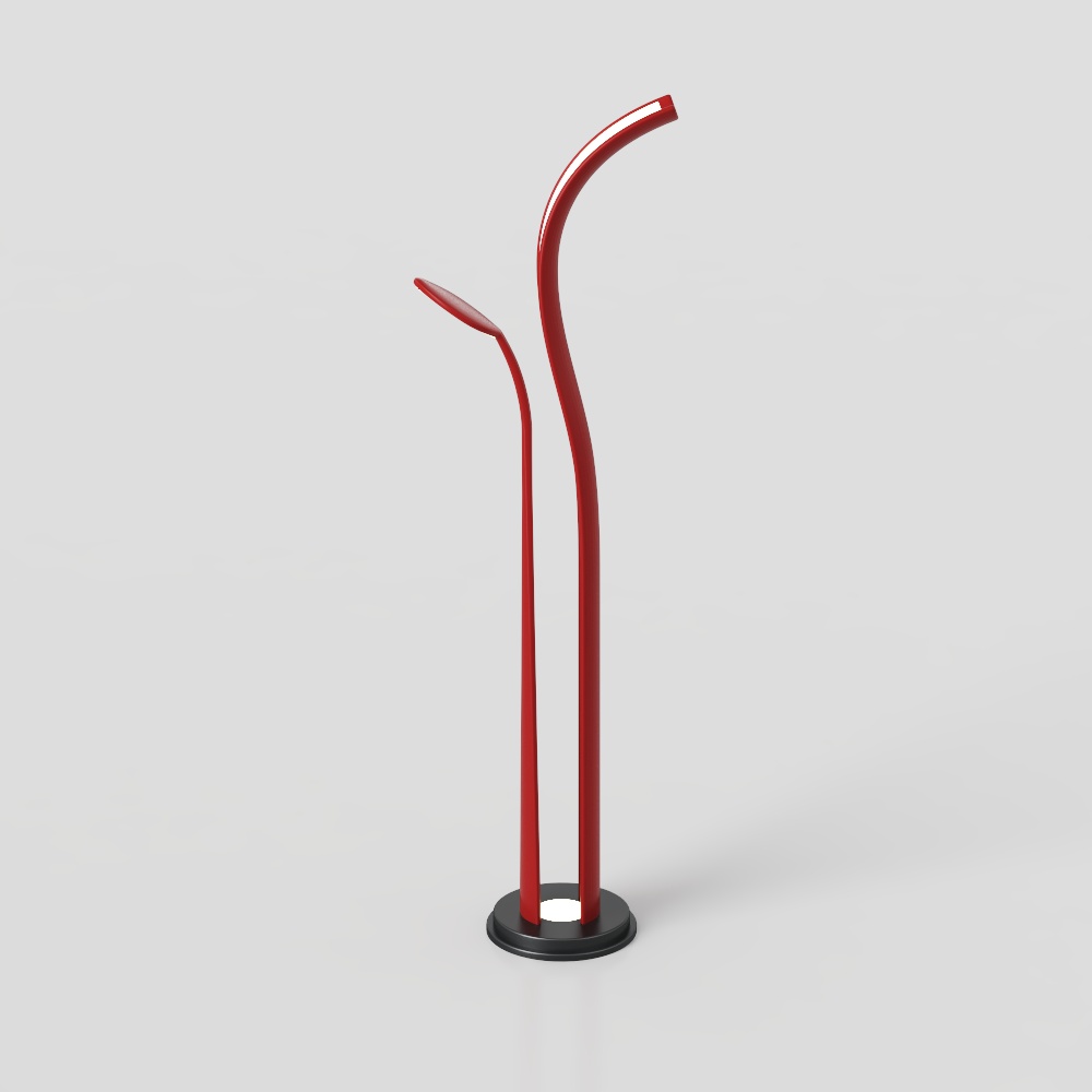 City Light Floor Lamp 3D Model – Red Metal Design