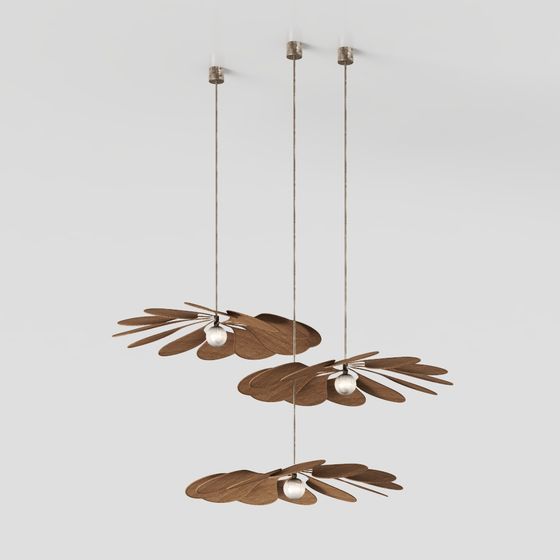 Artistic Low-Polygon 3D Pendant Light Model