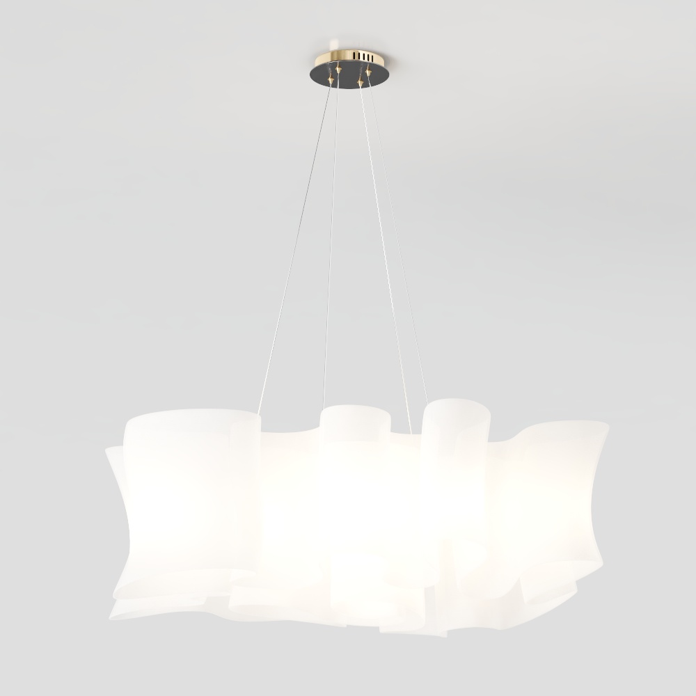 Elegant Flowing Light Pendant 3D model