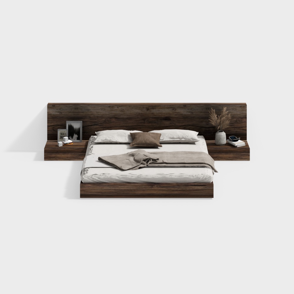 Wabi-Sabi Style Double Bed