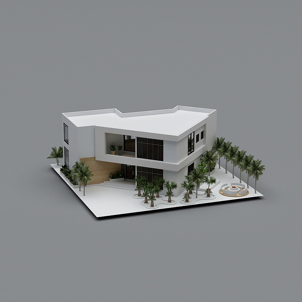 Urban Oasis Modern Villa 3D model