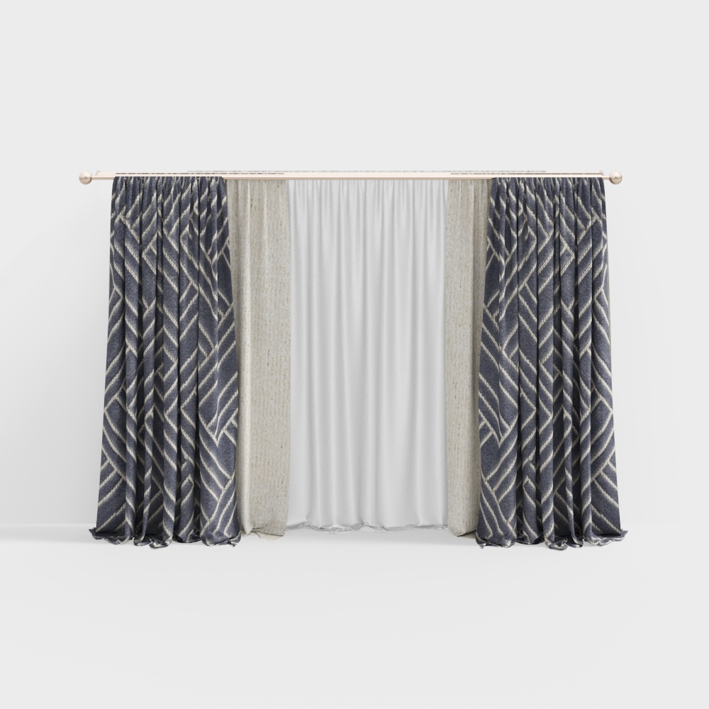 Design Space - Coral Sea - High Precision -M81702-9+M85529-702- Curtain 290cm