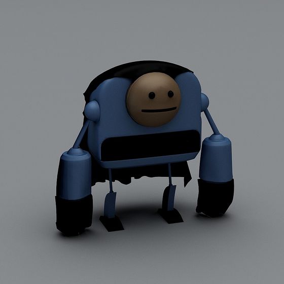 Charming Robot Buddy 3D model for Creative Projects