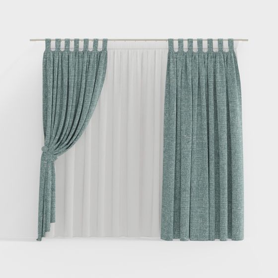 Cozy Retreat 3D model Curtains for Homes