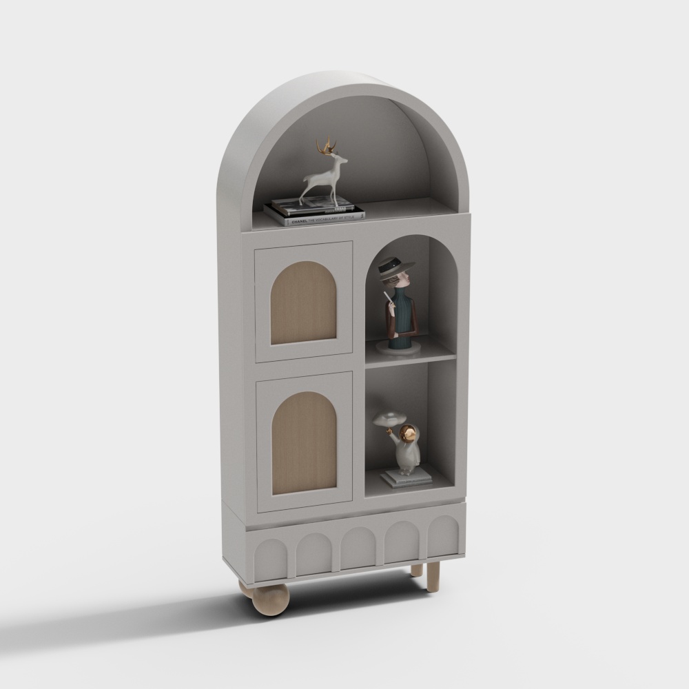 Modern Low Polygon Bookshelf 3D model