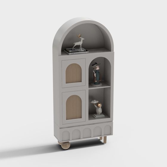 Modern Low Polygon Bookshelf 3D model