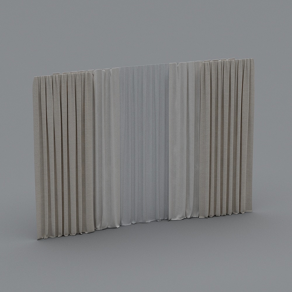 Folded Curtain 3D model
