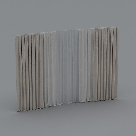 Folded Curtain 3D model