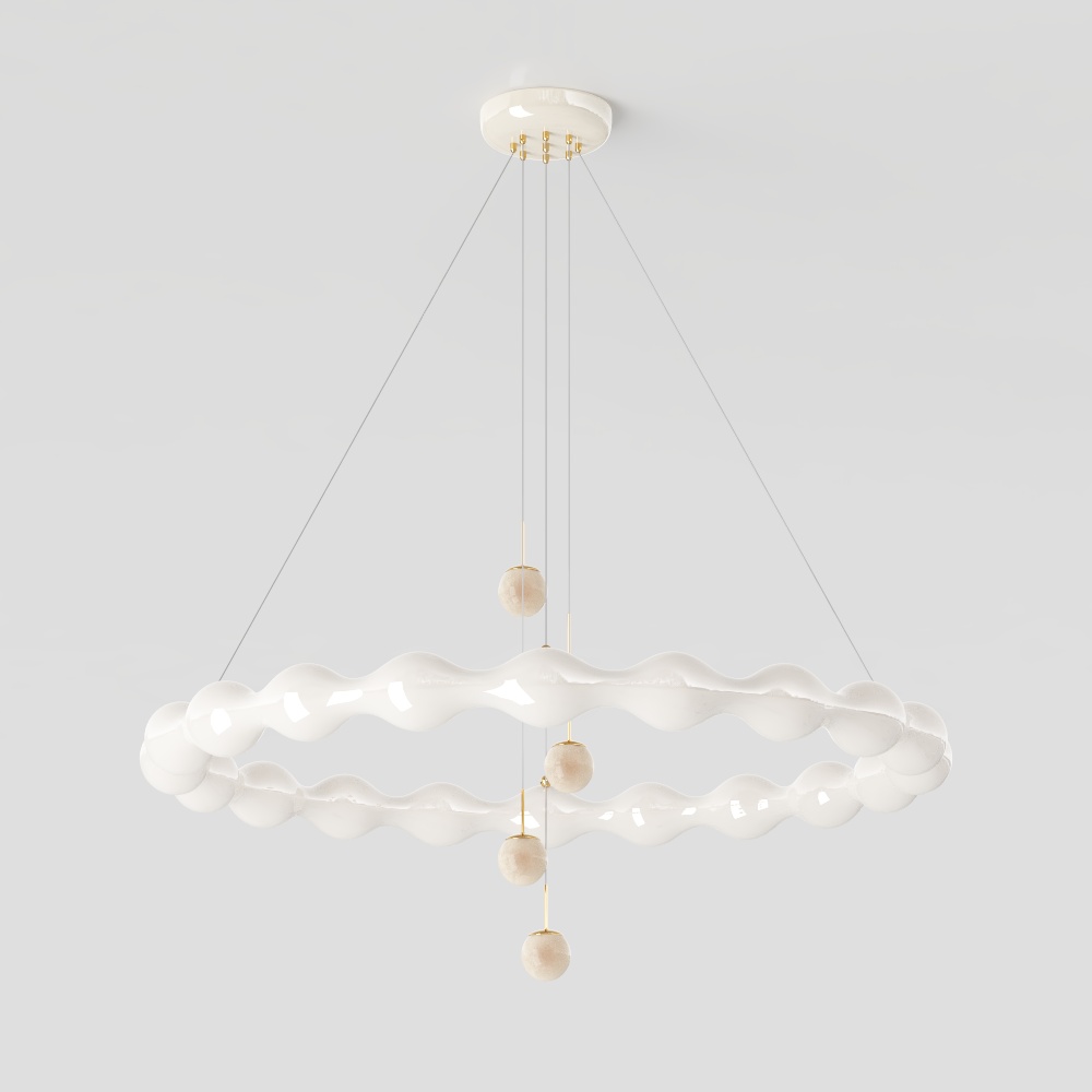 Elegant Low-Poly Chandelier 3D model