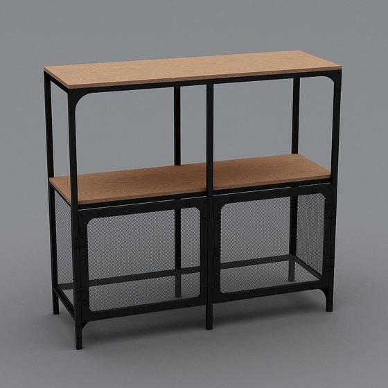 Urban Industrial Bookshelf 3D model