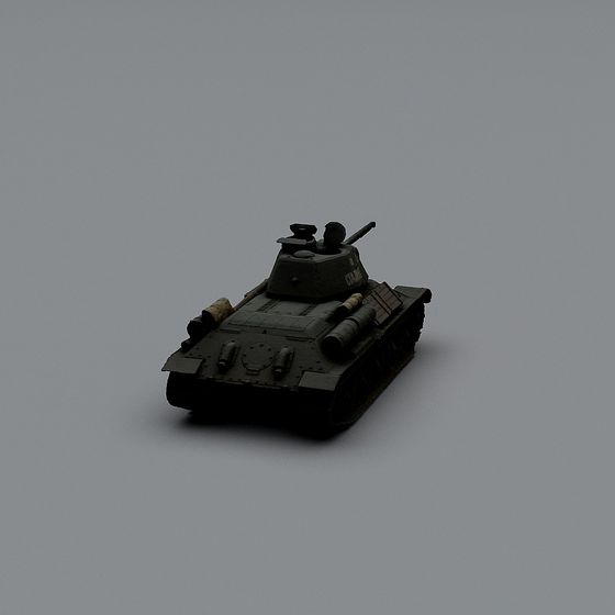 High-Detail Low-Poly Tank 3D Model