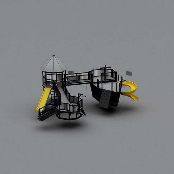 Vibrant 3D Playground Model for Creative Design