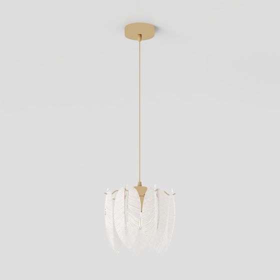 Elegant Low-Poly Chandelier 3D model