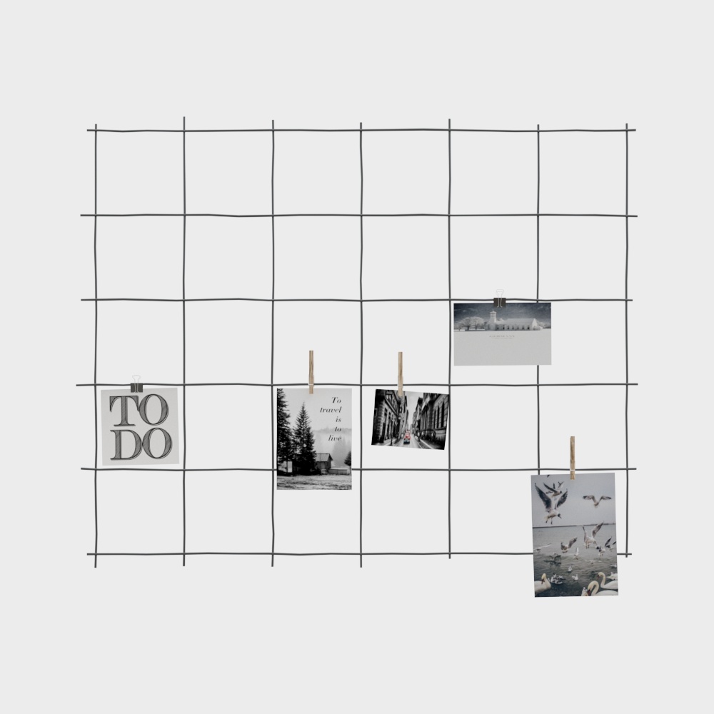 Memo Board 3D model for Creative Projects