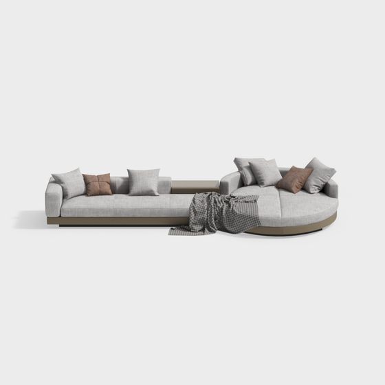 Ghế sofa góc hình L cong tối giản Minotti Connery của Ý Youjia Miao 185891999