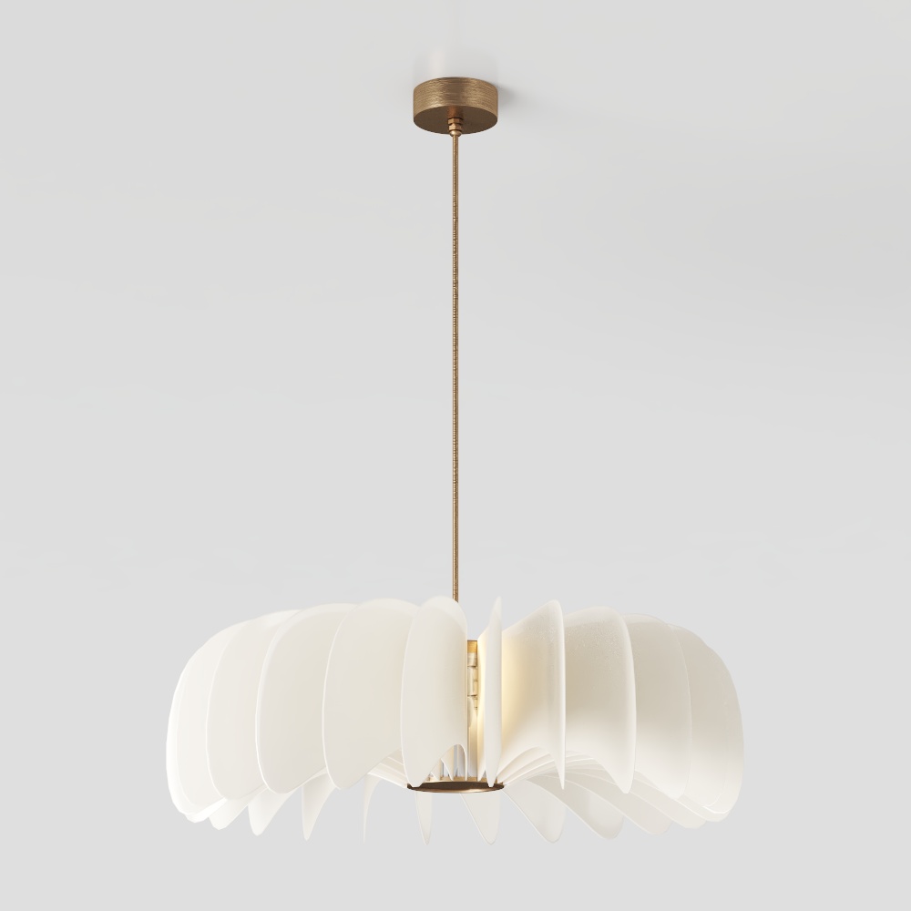 Elegant Low-Poly Chandelier 3D model