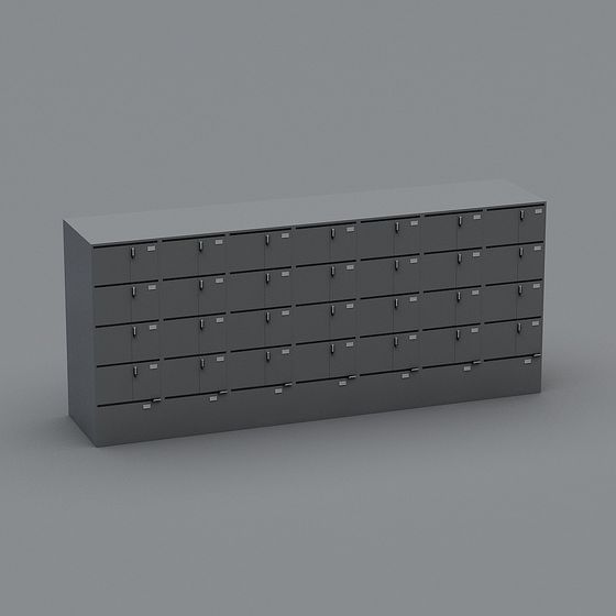Modern Minimalist Storage Cabinet 3D model