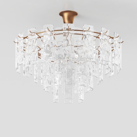 Crystal Waterfall Chandelier 3D model
