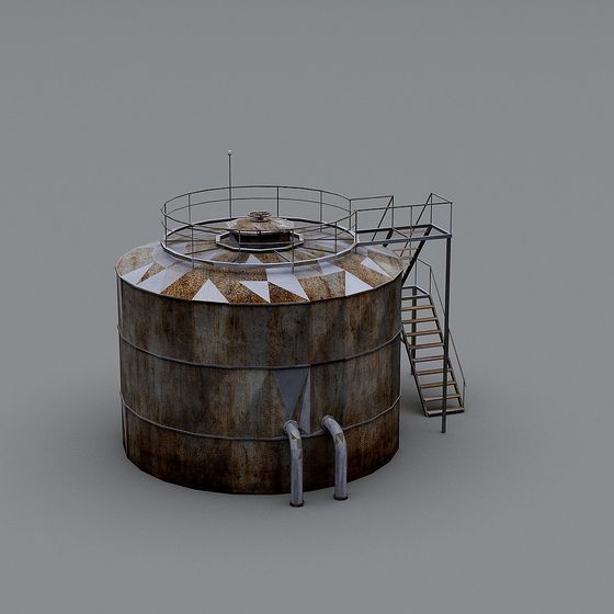 Rusty Storage Tank 3D model