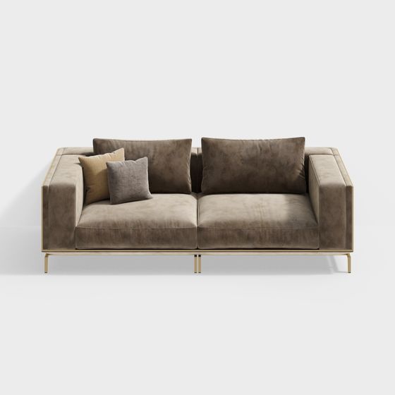 Luxurious Low-Poly Sofa 3D model