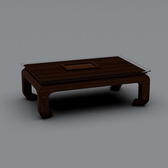 Minimalist Wooden Coffee Table 3D model