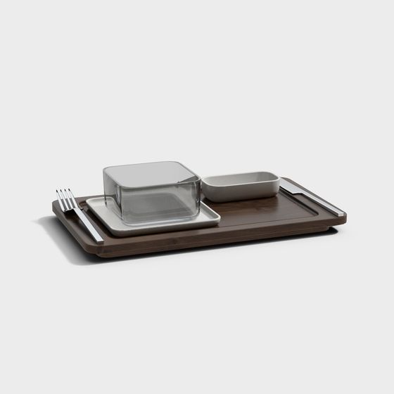 Elegant Dinnerware Set 3D model