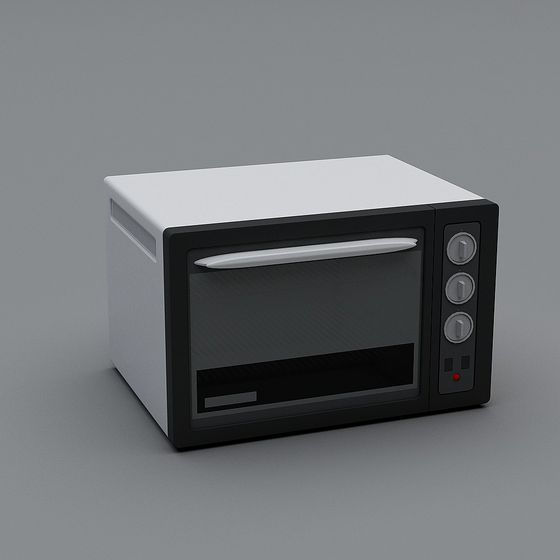 Sleek Modern Microwave 3D model for Stylish Kitchens
