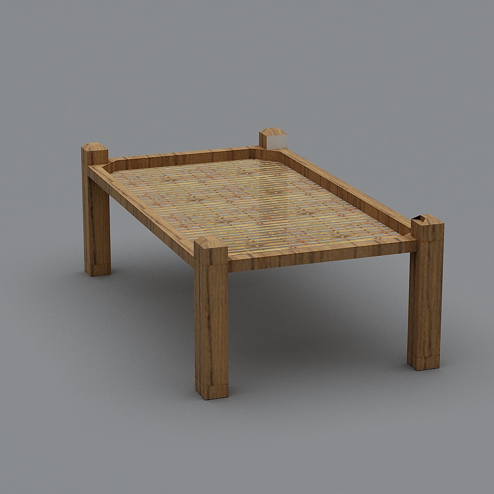 Rustic Wooden Bench 3D Model for Cozy Spaces
