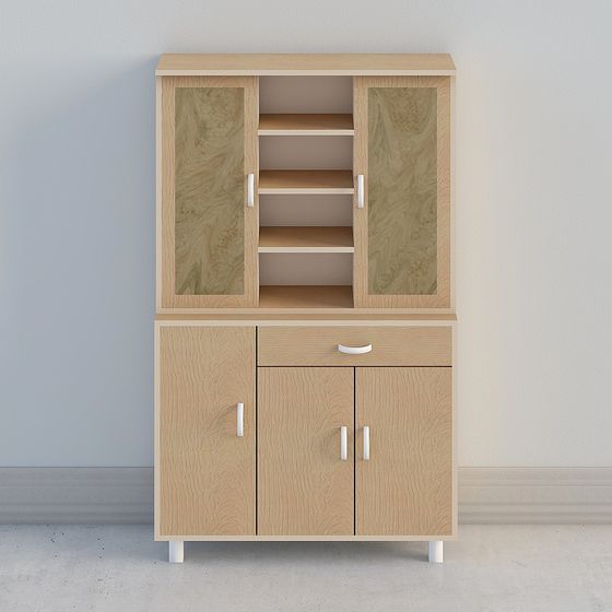 Stylish Low-Polygon Furniture Cabinet 3D Model