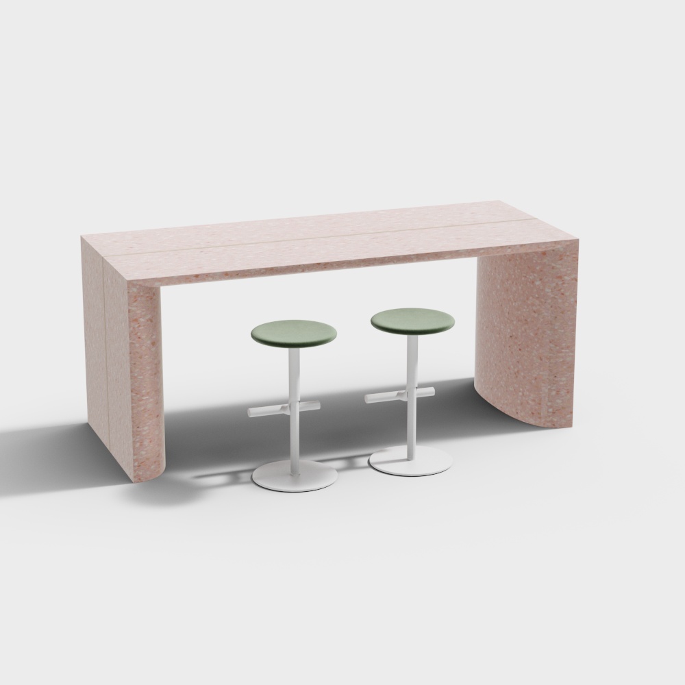 Остров в кремовом стиле для бара