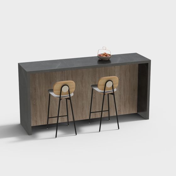 Elegant Bar Counter 3D Model for Modern Spaces
