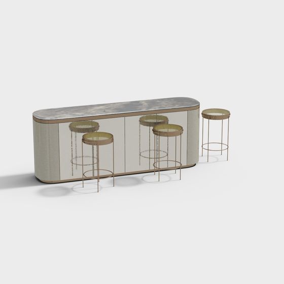 Urban Corner Bar Counter 3D model