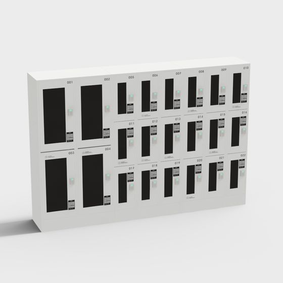 Modern Smart Locker System 3D model