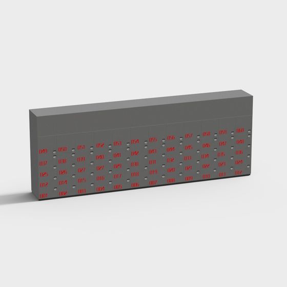 Industrial Style Storage Cabinet 3D model