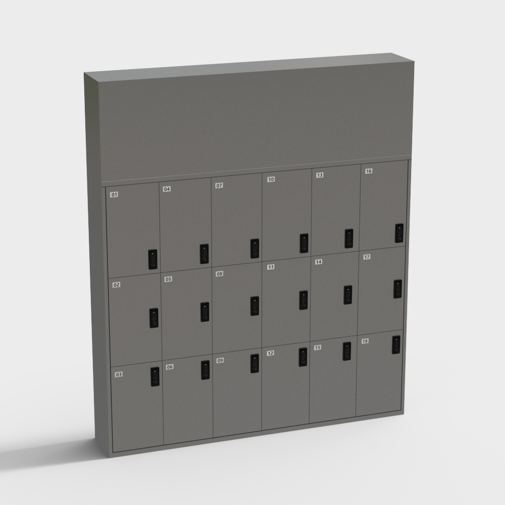 Modern Minimalist School Locker 3D model