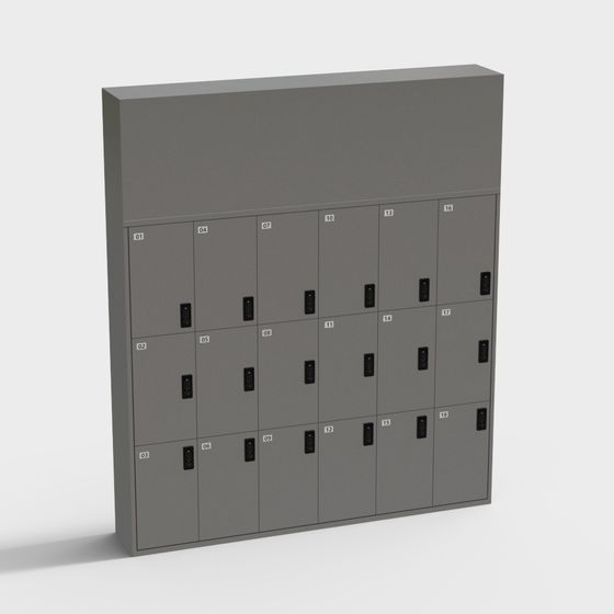 Stylish School Locker 3D model for Modern Designs