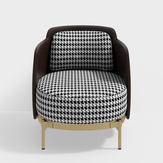 Elegant Retro-Inspired Armchair 3D model