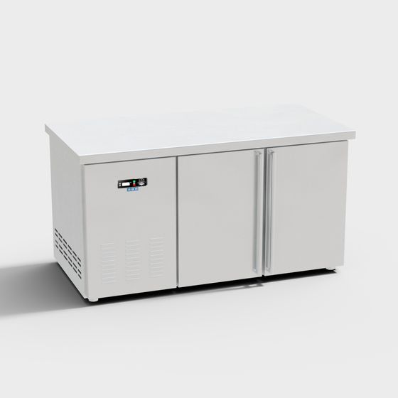 Sleek Industrial Refrigerator Cabinet 3D model