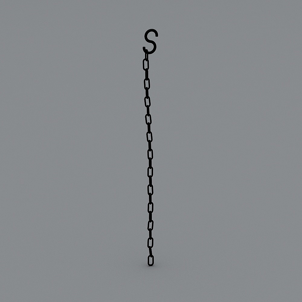 Hanging iron chain.3 picture rail