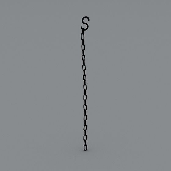 Highly Detailed Black Chain 3D model