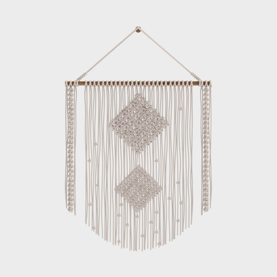 Elegant Macrame Wall Hanging 3D model