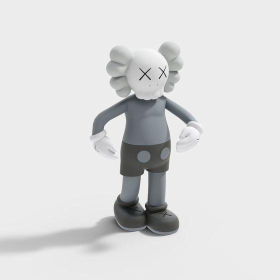 Kaws 3D Model: Low Poly, High Detail Design