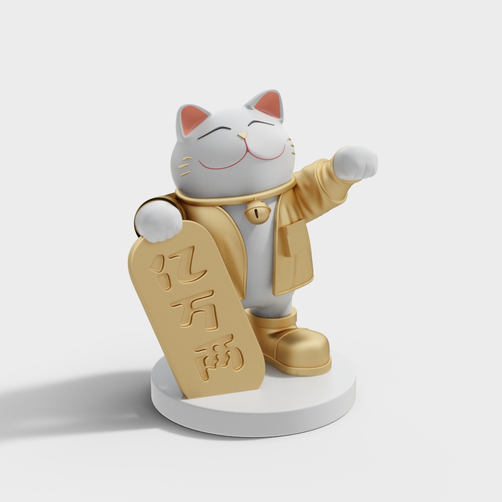 Light luxury lucky cat ornaments